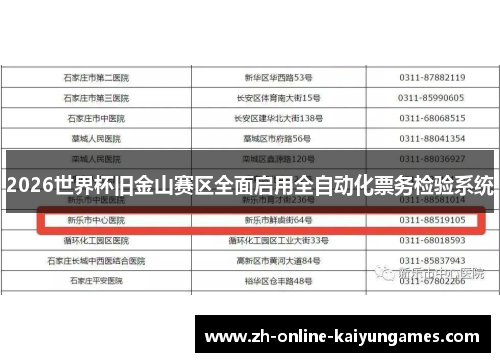 2026世界杯旧金山赛区全面启用全自动化票务检验系统